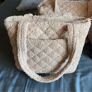 Vera Bradley beige cream teddy tote